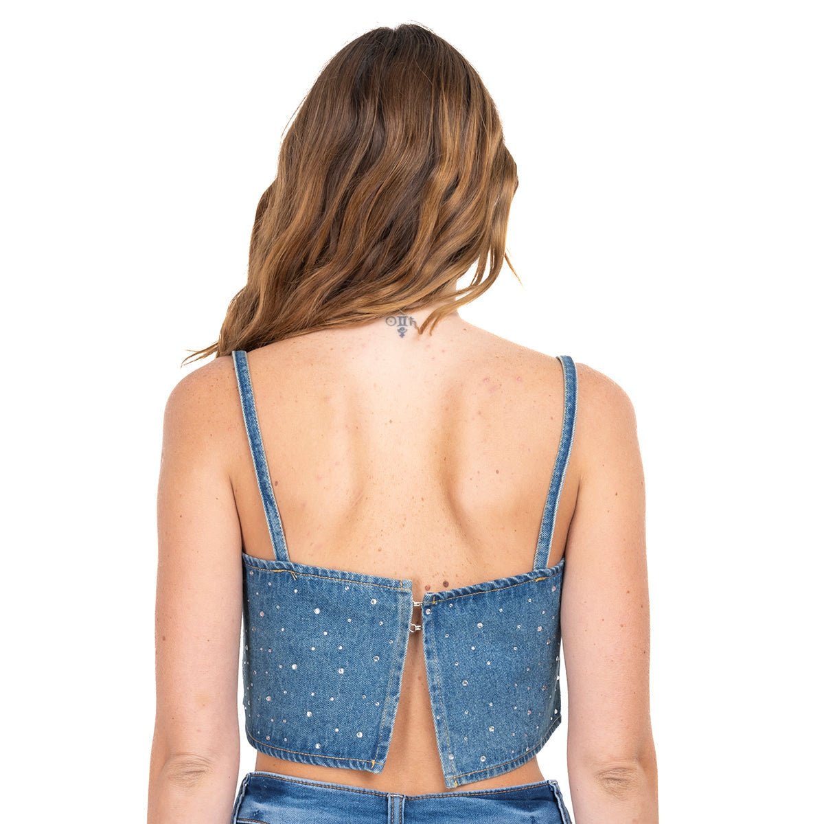 Top Jeans Com Strass Lilly