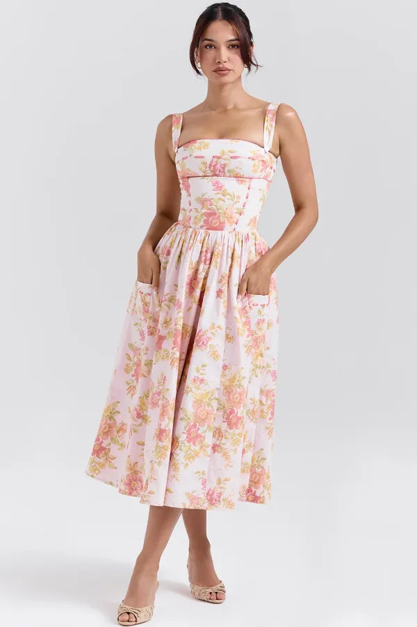 Vestido Midi Xadrez Modelador - Lauren