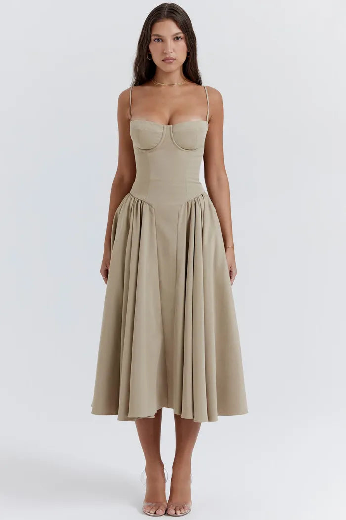 Vestido Midi Slim Modelador - Modelo Yang