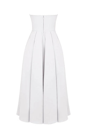Vestido Feminino  Midi Sem Alça -  Modelo Audrey