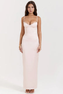Vestido Longo Em Cetim - Modelo Isabelle