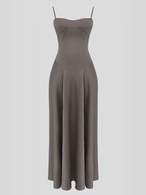 Vestido Longo Com Cetim Sedoso - Modelo Tyana