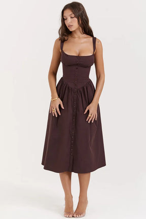 Vestido Estruturado e Forrado - Midi Chérie