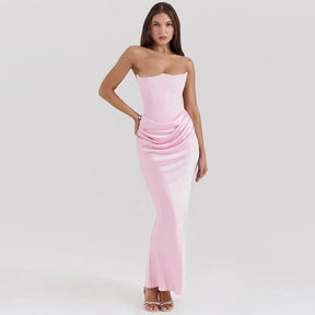 Vestido Acetinado Modelo Thaís