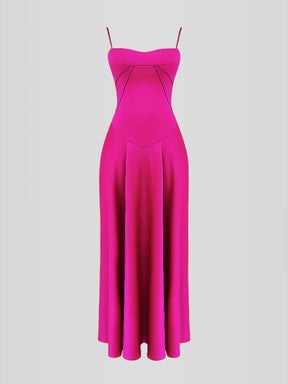 Vestido Longo Com Cetim Sedoso - Modelo Tyana