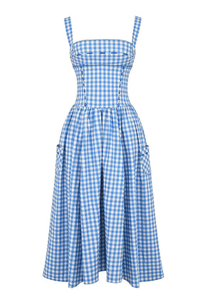 Vestido Midi Xadrez Modelador - Lauren