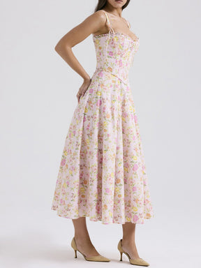 Vestido Midi Floral Modelo Anneluise