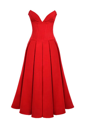 Vestido Midi Espartilho - Modelo Cristina