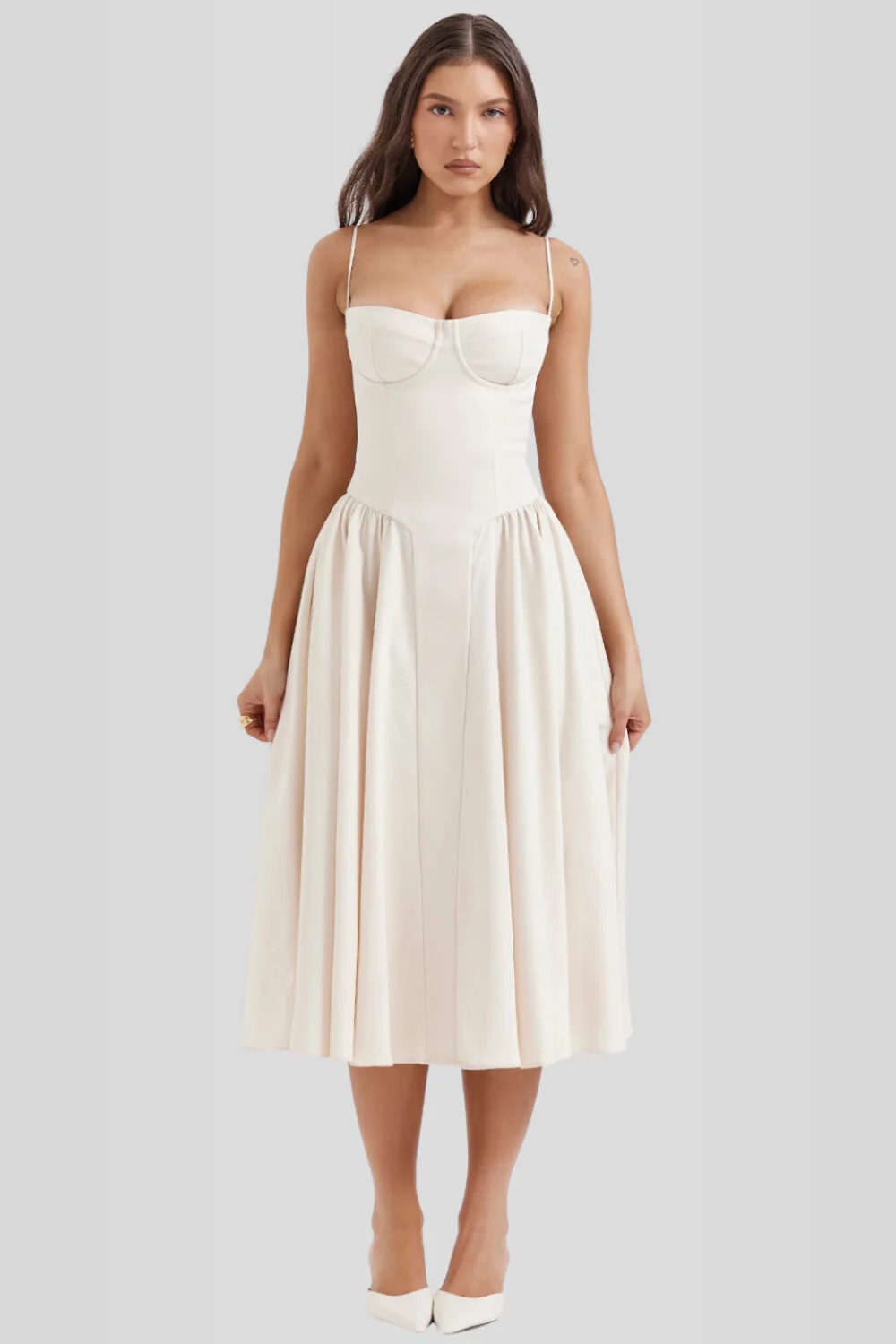 Vestido Midi Slim Modelador - Modelo Yang