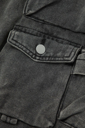 Calça Cargo Jeans Wide Leg Buma