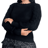 Suéter Feminino de Tricot Preto