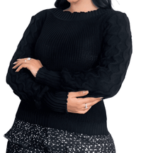 Suéter Feminino de Tricot Preto