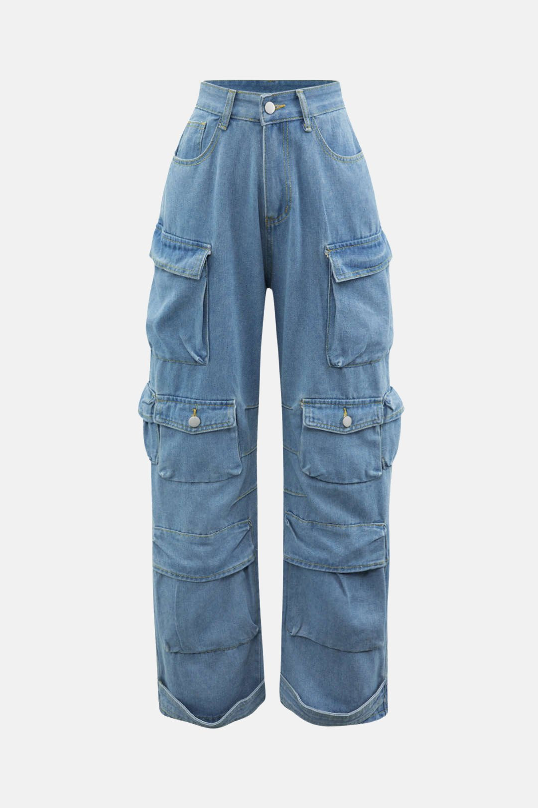 Calça Cargo Jeans Wide Leg Buma