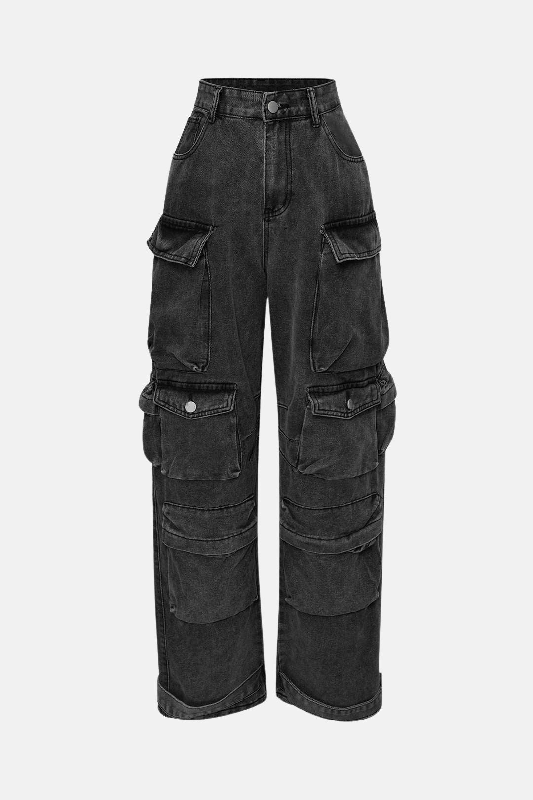 Calça Cargo Jeans Wide Leg Buma