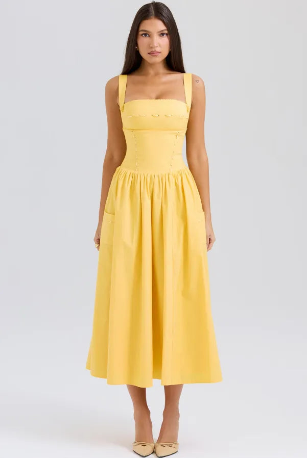 Vestido Midi Xadrez Modelador - Lauren