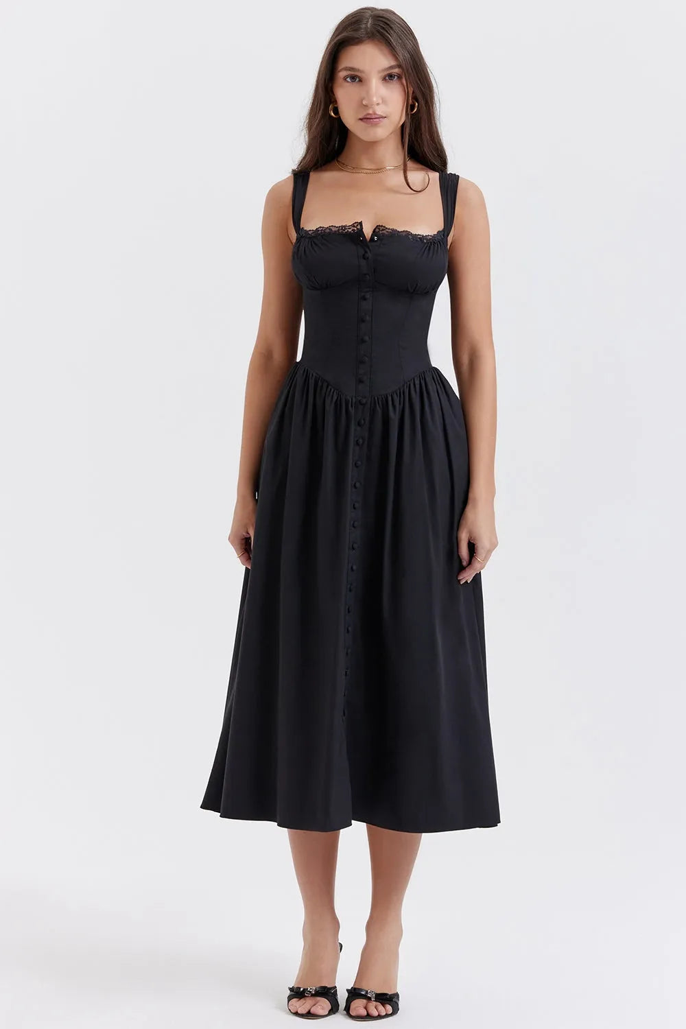 Vestido Estruturado e Forrado - Midi Chérie