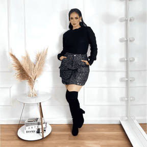 Suéter Feminino de Tricot Preto