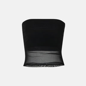 Top Tule Tomara Que Caia Preto Simple