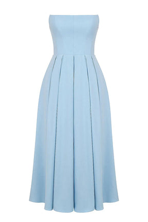 Vestido Feminino Midi Sem Alça Modelo Audrey