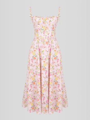 Vestido Midi Floral Modelo Anneluise