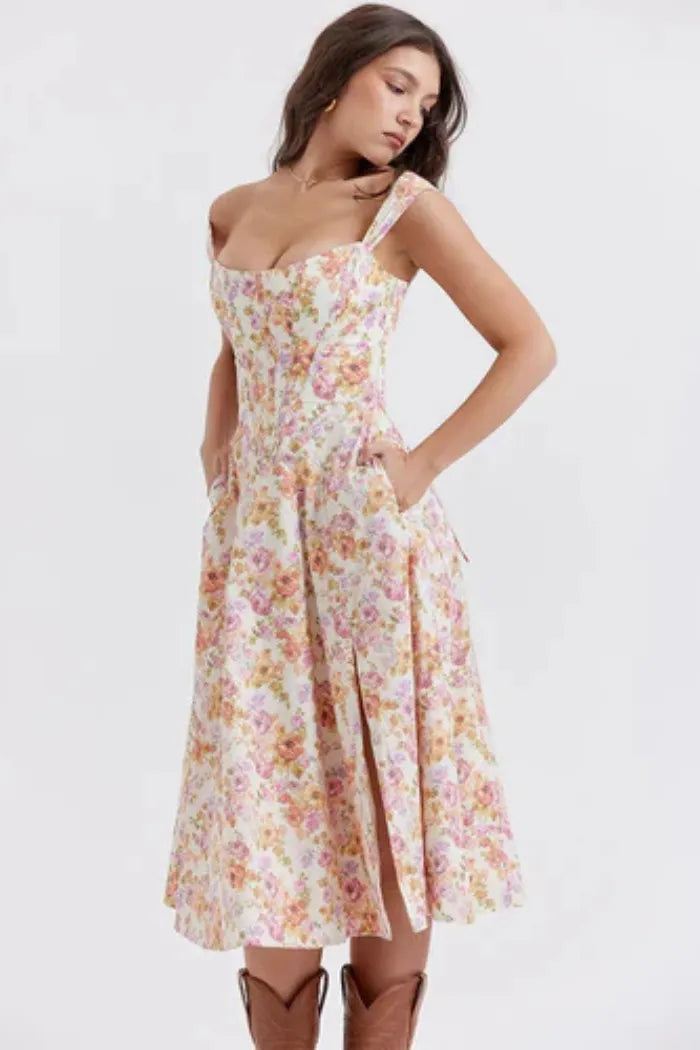 Vestido Midi  Estilo corset - Modelo Aryana