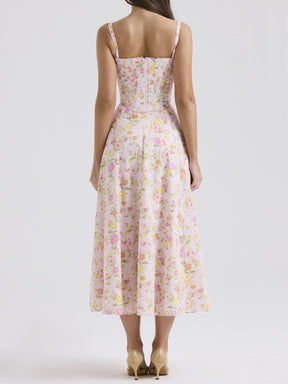 Vestido Midi Floral Modelo Anneluise