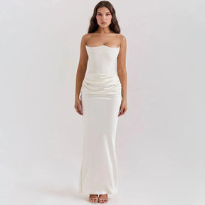 Vestido Acetinado Modelo Thaís