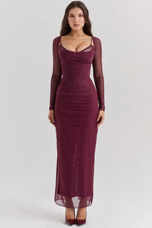 Vestido Longo Com Renda - Corpete
