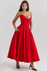 Vestido Midi Espartilho - Modelo Cristina