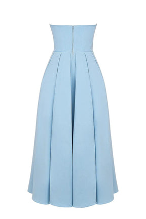 Vestido Feminino Midi Sem Alça Modelo Audrey