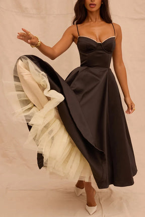 Vestido Midi Modelador em Tule - Modelo Cloe