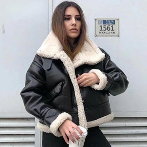 Jaqueta de Couro Feminina Adriana