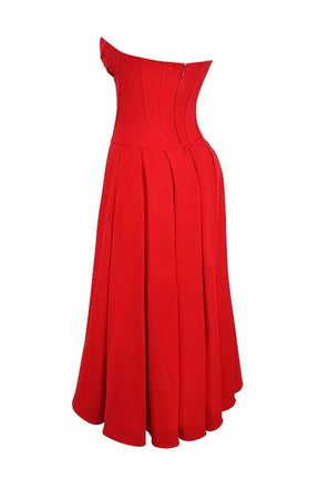 Vestido Midi Espartilho - Modelo Cristina