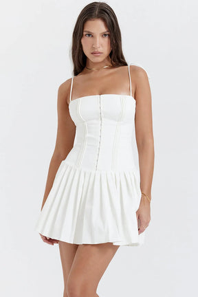 Vestido Curto com Alças Modelador - Amélie Fleur