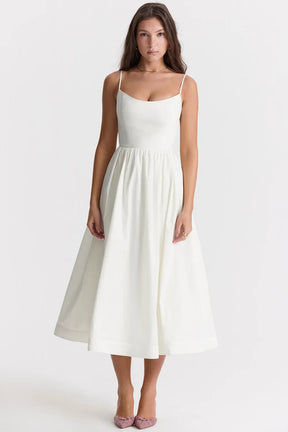 Vestido Feminino Liso Midi Modelo Clearence