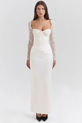 Vestido Longo Em Cetim - Modelo Redy