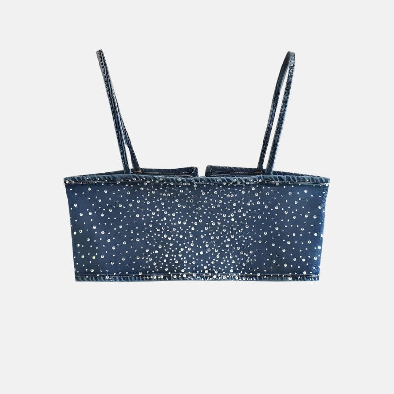 Top Jeans Com Strass Lilly