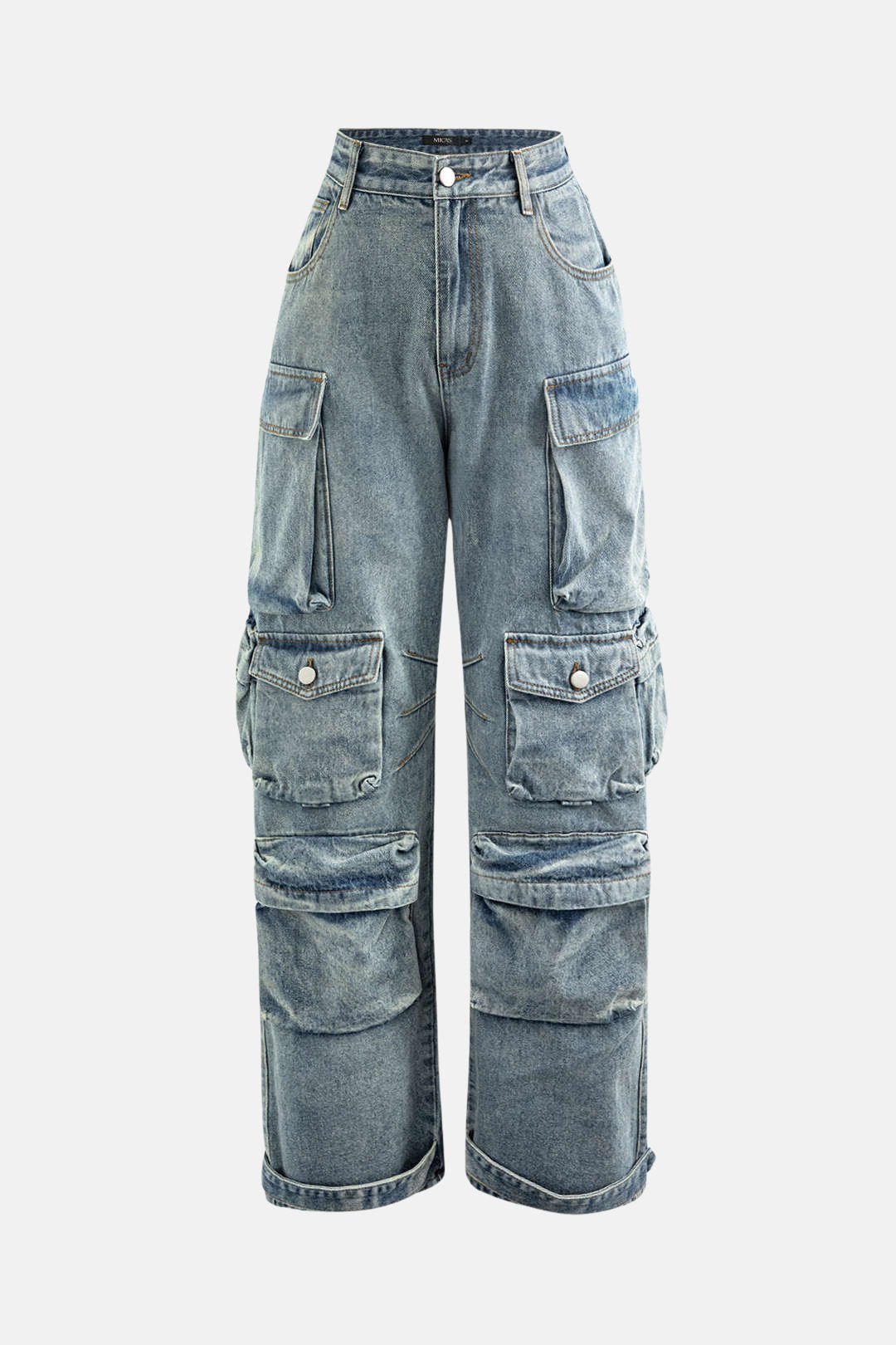 Calça Cargo Jeans Wide Leg Buma