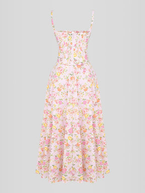 Vestido Midi Floral Modelo Anneluise