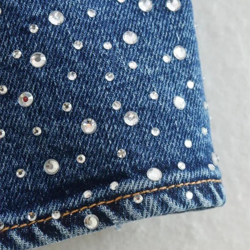Top Jeans Com Strass Lilly